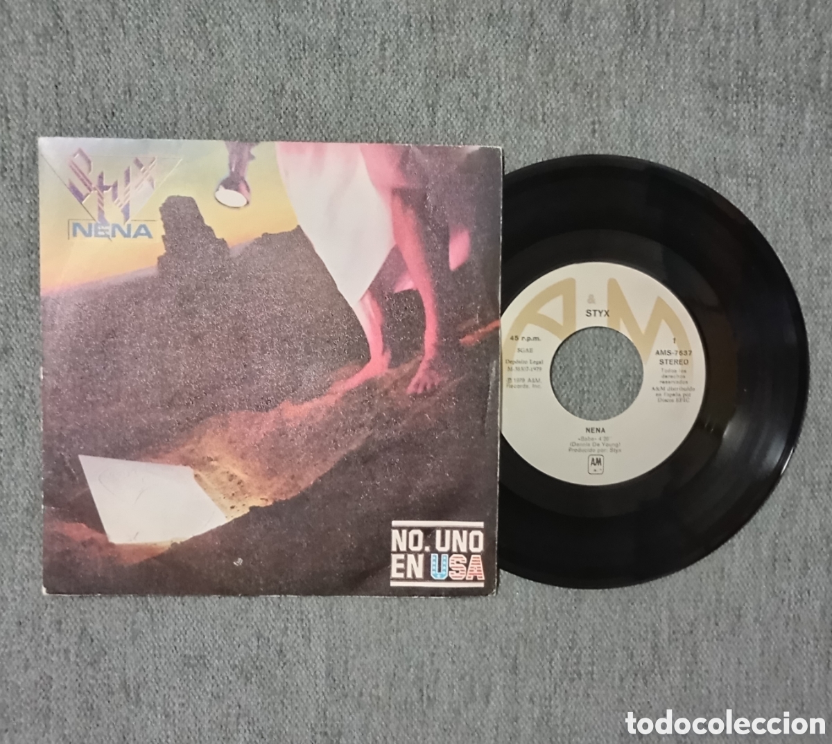 Discos de vinil: Styx. Baby/ I'm Ok. Single 7&rdquo;, a&ntilde;o 1979.