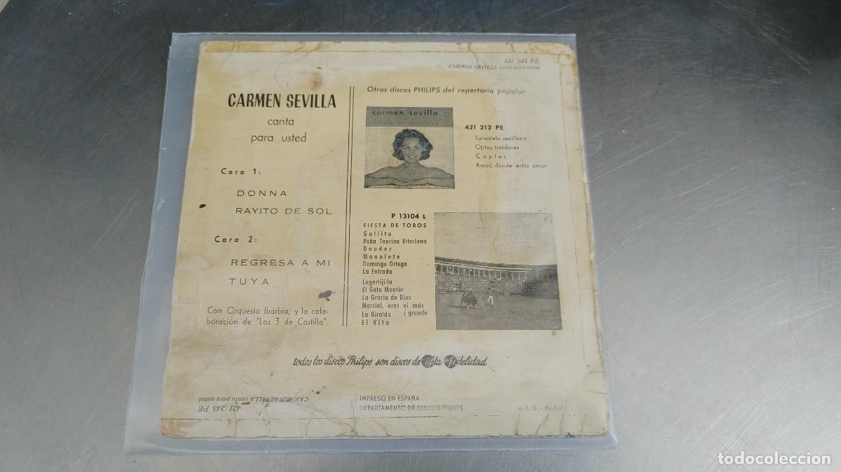 Discos de vinilo: CARMEN SEVILLA-EP DONNA +3 - Foto 2