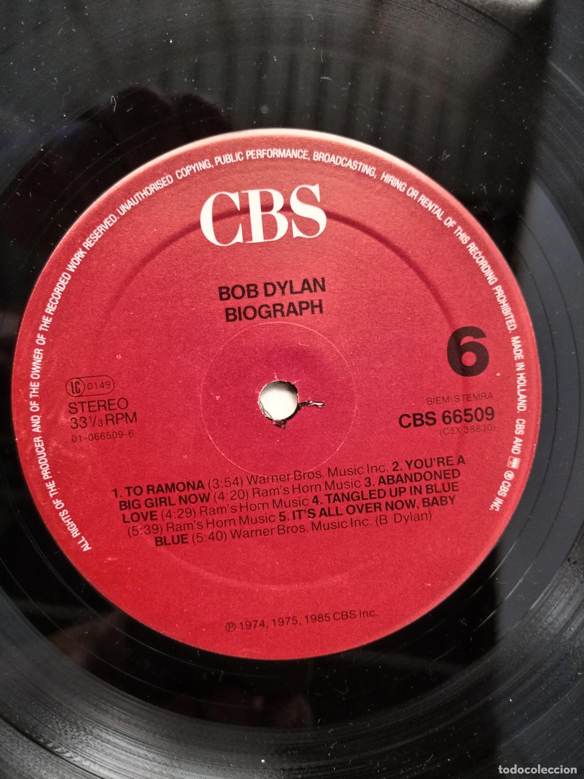 Discos de vinilo: Bob Dylan: Biograph 1985 - cbs 5lp - c135 - Foto 9