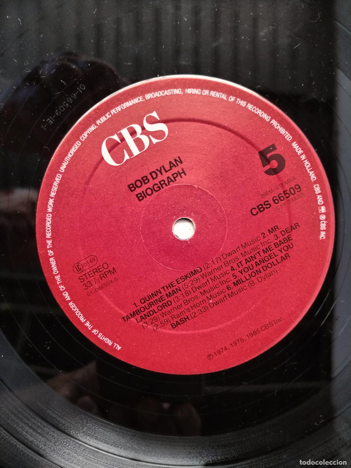 Discos de vinilo: Bob Dylan: Biograph 1985 - cbs 5lp - c135 - Foto 10