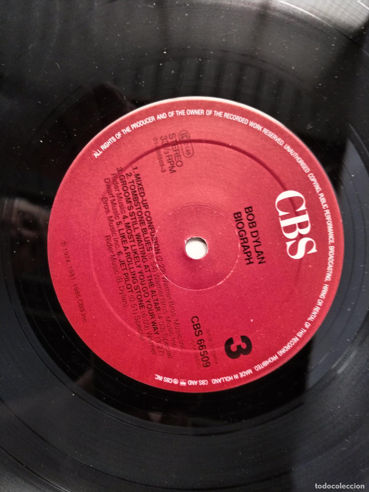 Discos de vinilo: Bob Dylan: Biograph 1985 - cbs 5lp - c135 - Foto 12