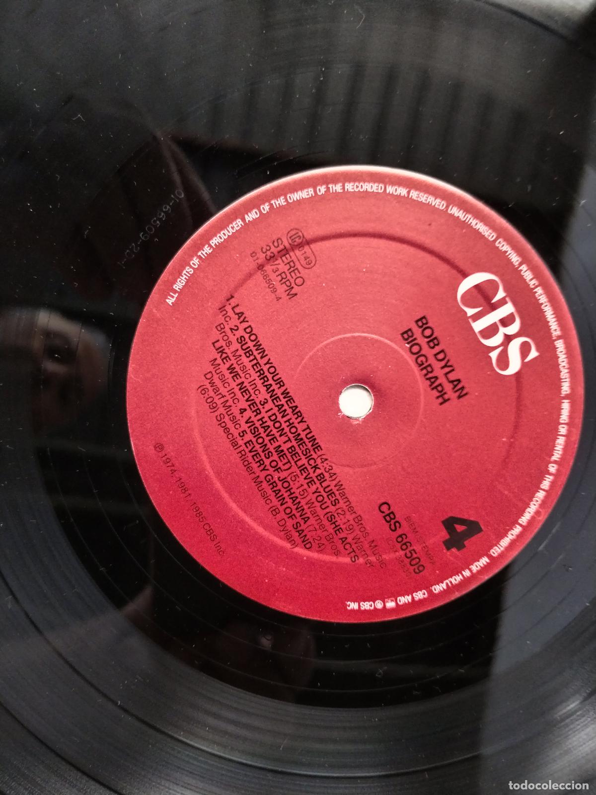 Discos de vinilo: Bob Dylan: Biograph 1985 - cbs 5lp - c135 - Foto 13