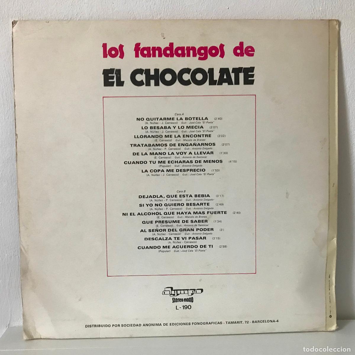 Discos de vinilo: Los fandangos de El Chocolate - Foto 2