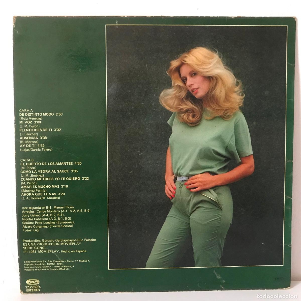 Discos de vinilo: Mar&iacute;a Jim&eacute;nez. De distinto modo. 1981 - Foto 2