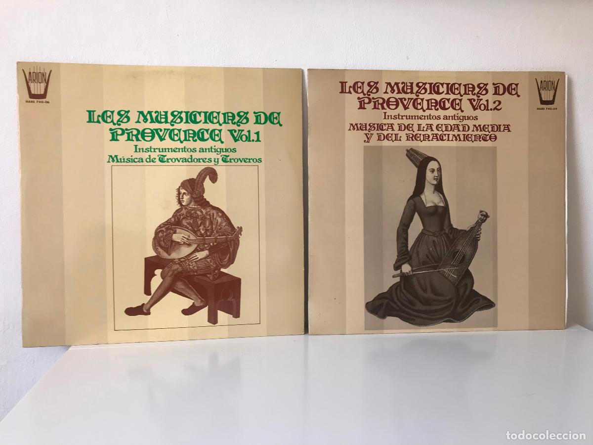 Discos de vinilo: Les Musiciens De Provence 1 y 2 Instrumentos antiguos. Trovadores Troveros. Edad Media, Renacimiento