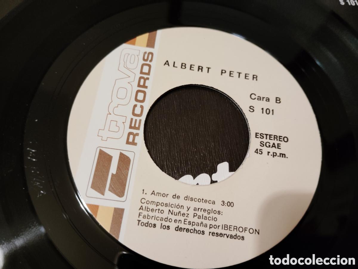 Discos de vinilo: ALBERT PETER - VERTIGO EN LA DISCOTECA / AMOR DE DISCOTECA ( 1978 ) - Foto 3
