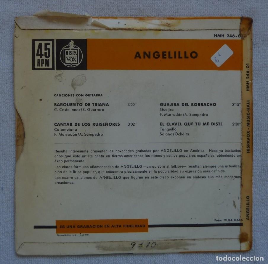 Discos de vinilo: ANGELILLO // BARQUERITO DE TRIANA+3 // 1964 // EP - Foto 2