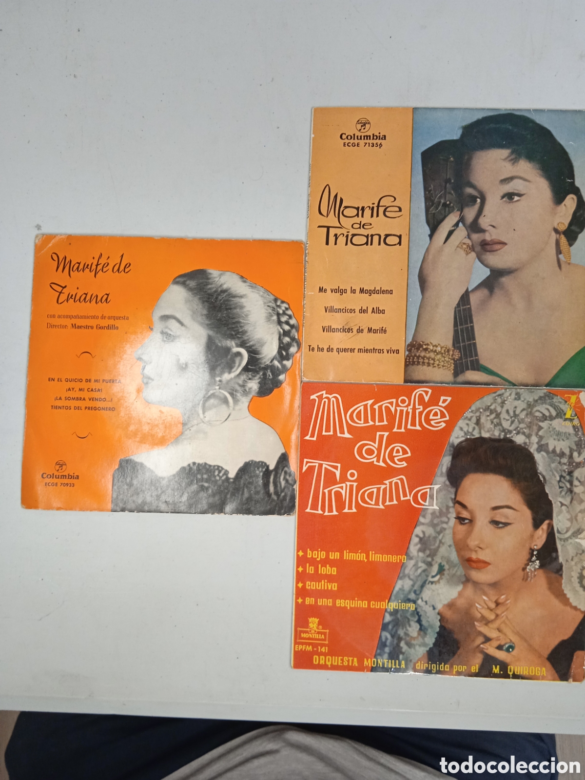 Discos de vinilo: Marif&eacute; de Triana, 3 singles - Foto 1