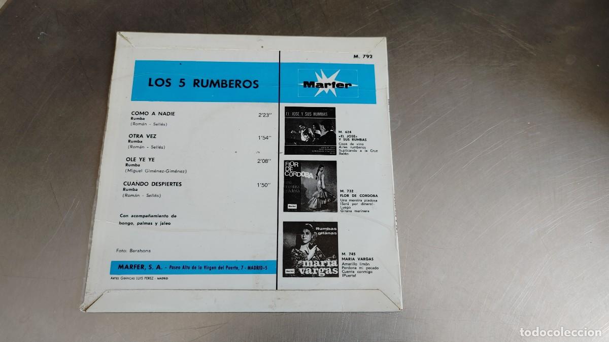 Discos de vinilo: LOS 5 RUMBEROS-EP RUMBAS GITANAS - Foto 2