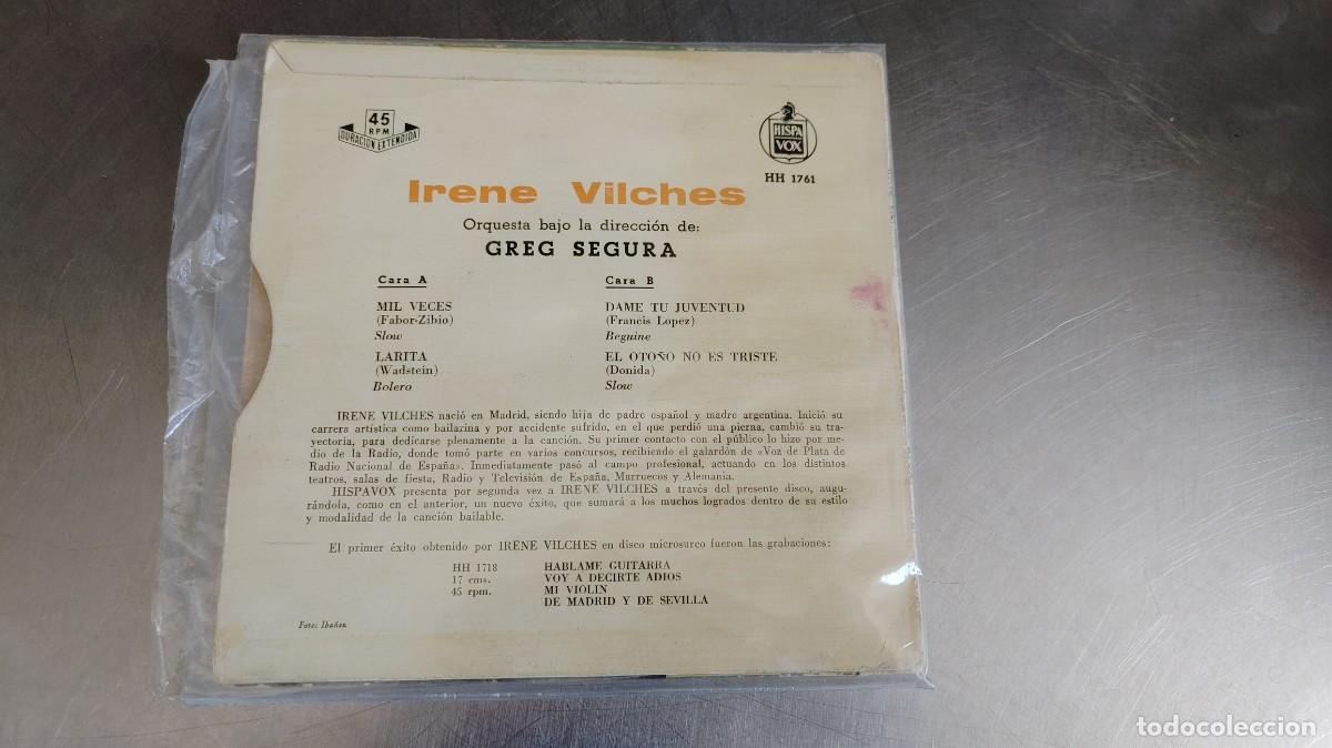 Discos de vinilo: IRENE VILCHES-EP MIL VECES +3 - Foto 2