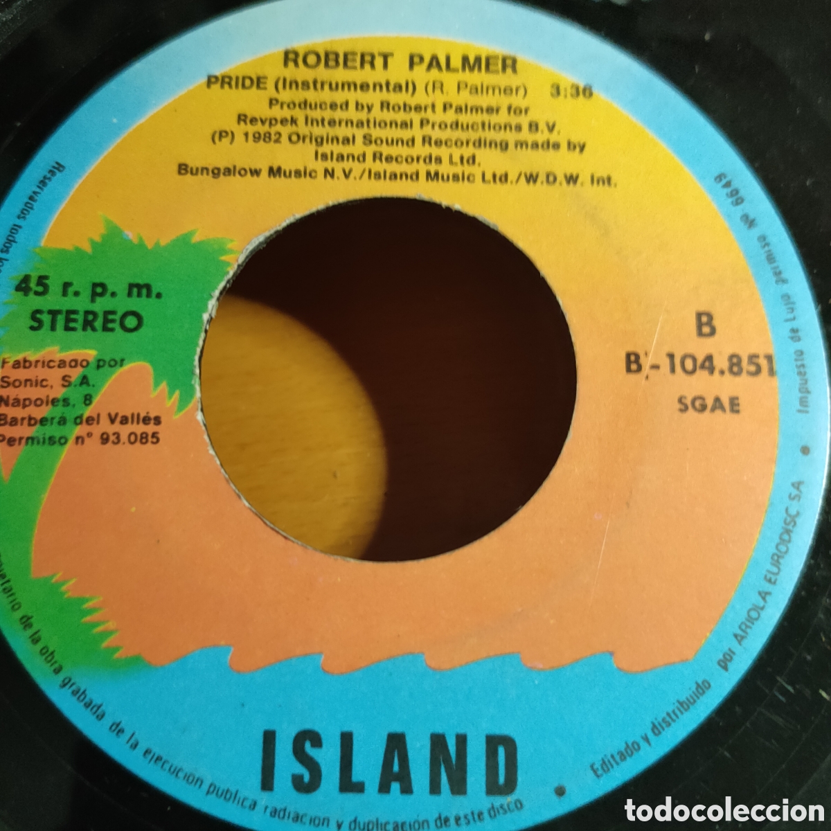 Discos de vinilo: Robert Palmer &ndash; Pride . 1983 original Spain disco 7&rdquo; vinilo - Foto 2