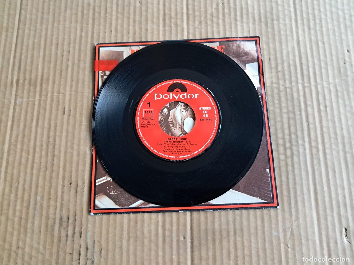 Discos de vinilo: BARRA LIBRE - TRI TRI TRISTEZA SINGLE 1984 - Foto 2