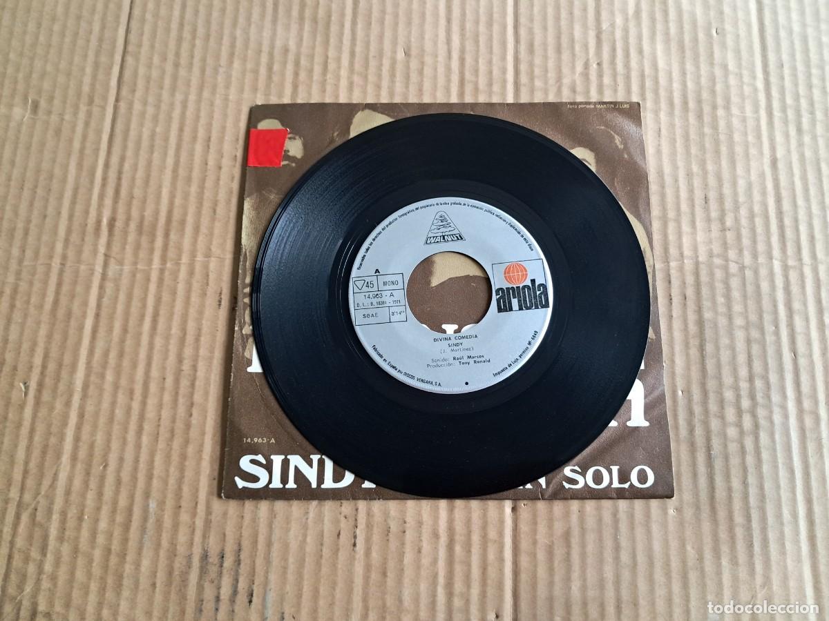 Discos de vinilo: DIVINA COMEDIA - SINDY SINGLE 1971 EDICION ESPA&Ntilde;OLA - Foto 2