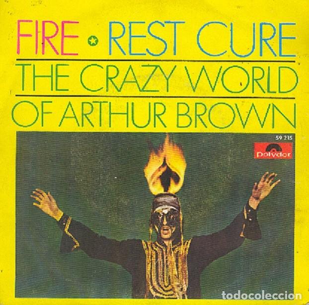 Discos de vinilo: Arthur Brown &ndash; Fire; Rest cure &ndash; POLYDOR 59 215 &ndash; 1968 - Foto 1
