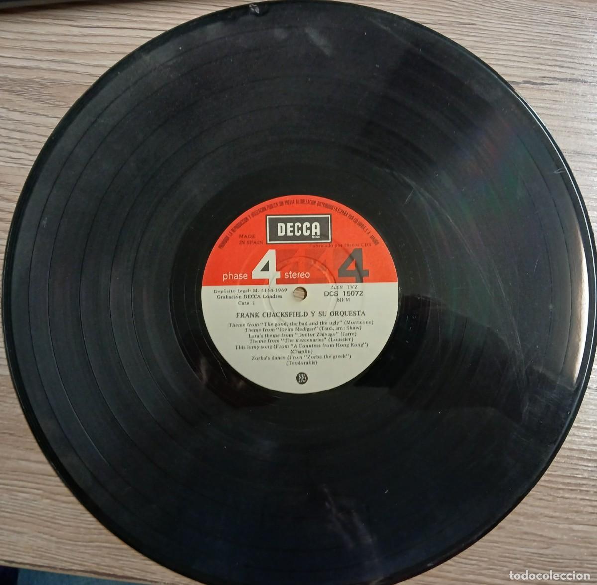 Discos de vinilo: Disco vinilo LP FRANK CHACKSFIELD Y SU ORQUESTA (Sin funda) - Foto 1