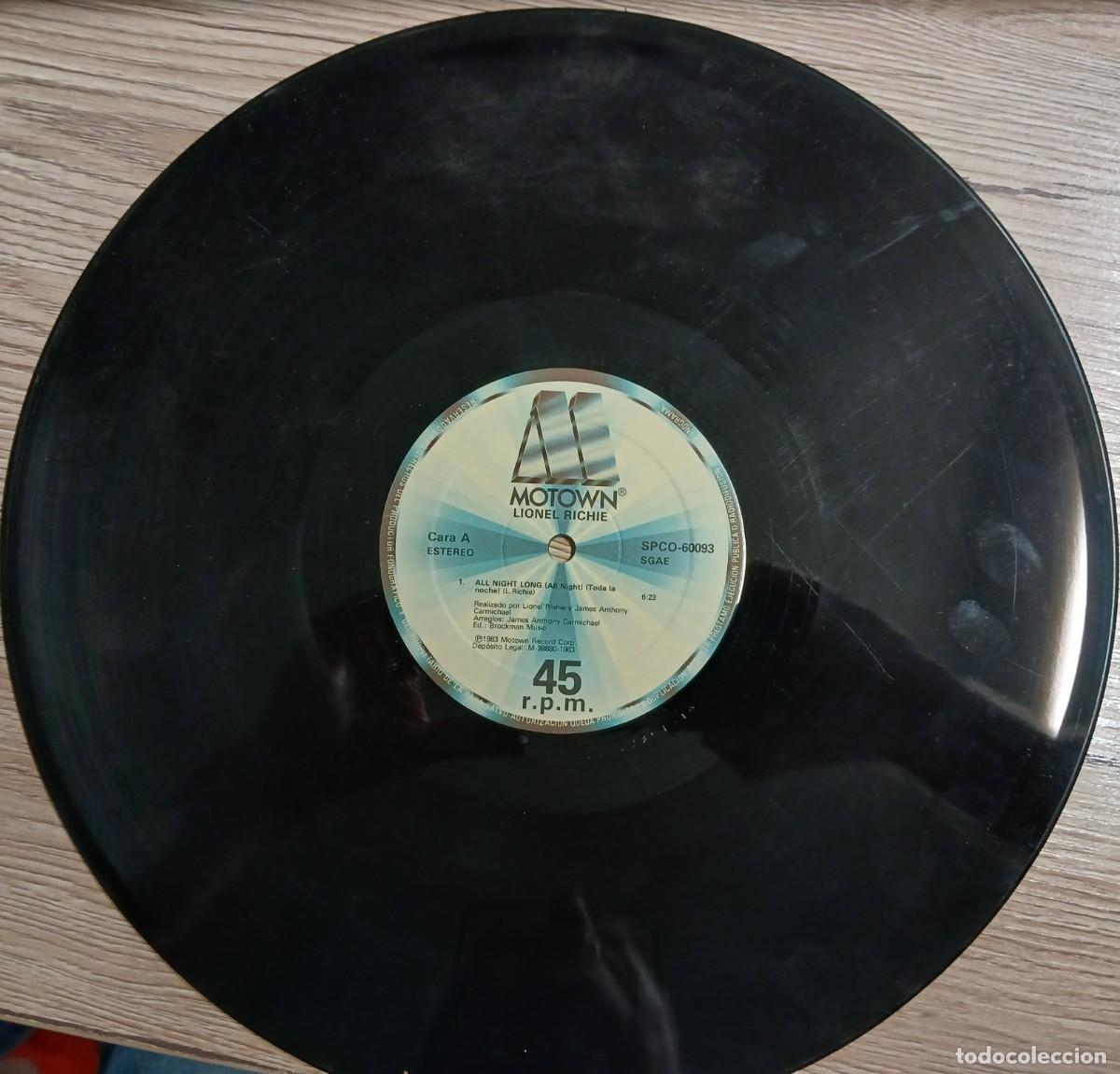 Discos de vinilo: Disco vinilo Maxi single LIONEL RICHIE (Sin funda) - Foto 1