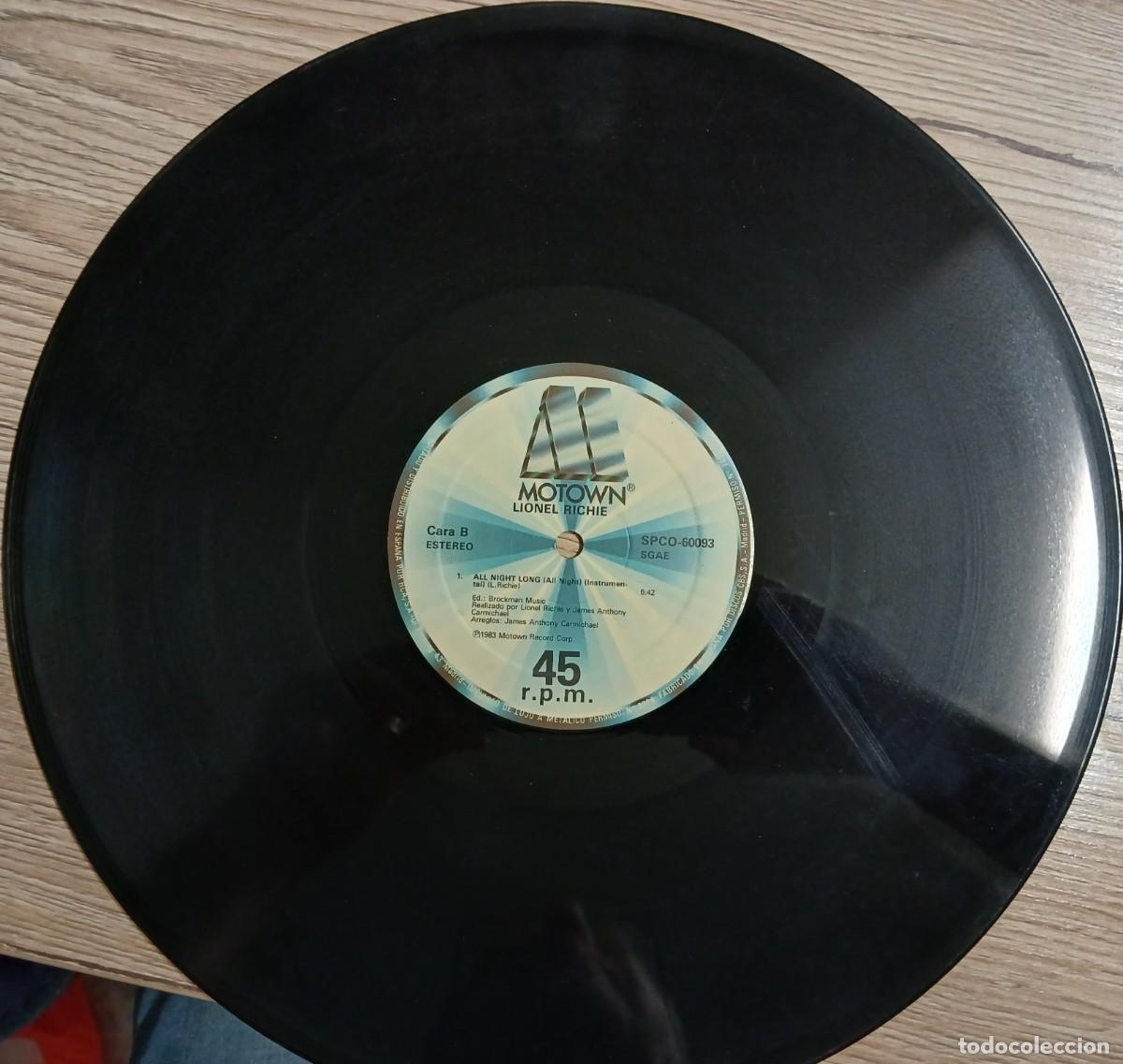 Discos de vinilo: Disco vinilo Maxi single LIONEL RICHIE (Sin funda) - Foto 2