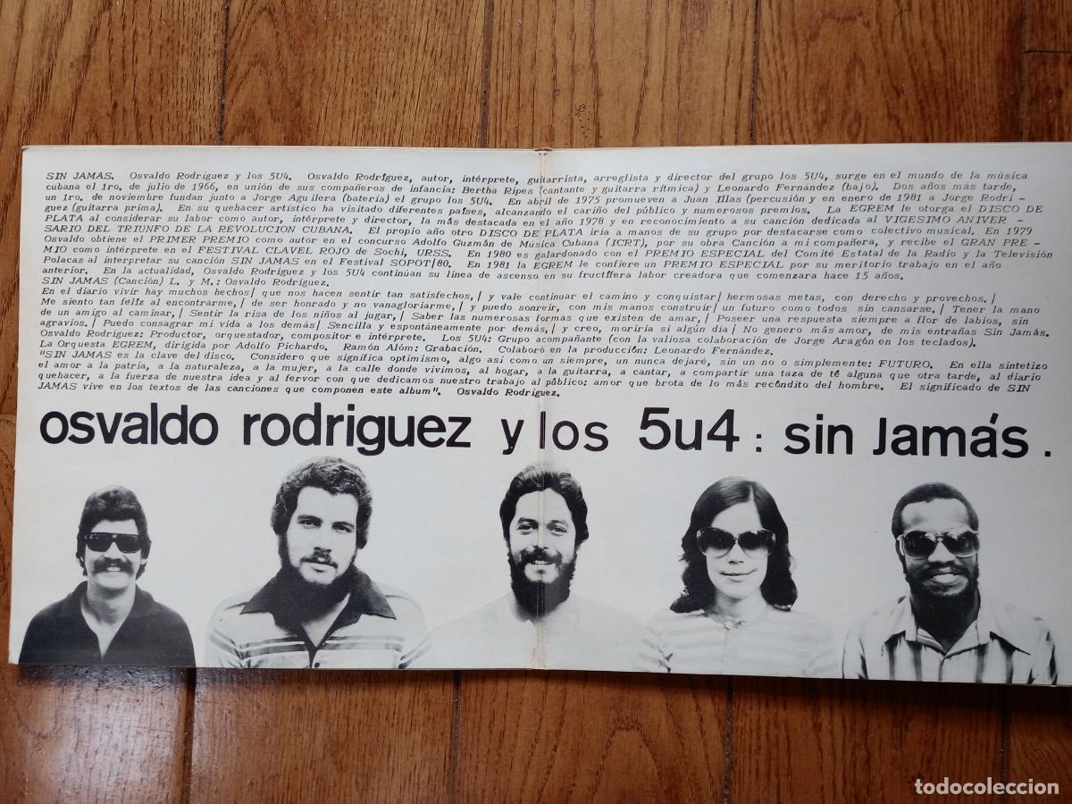 Discos de vinilo: Osvaldo Rodr&iacute;guez y los 5 u 4 - Sin jam&aacute;s - Foto 2