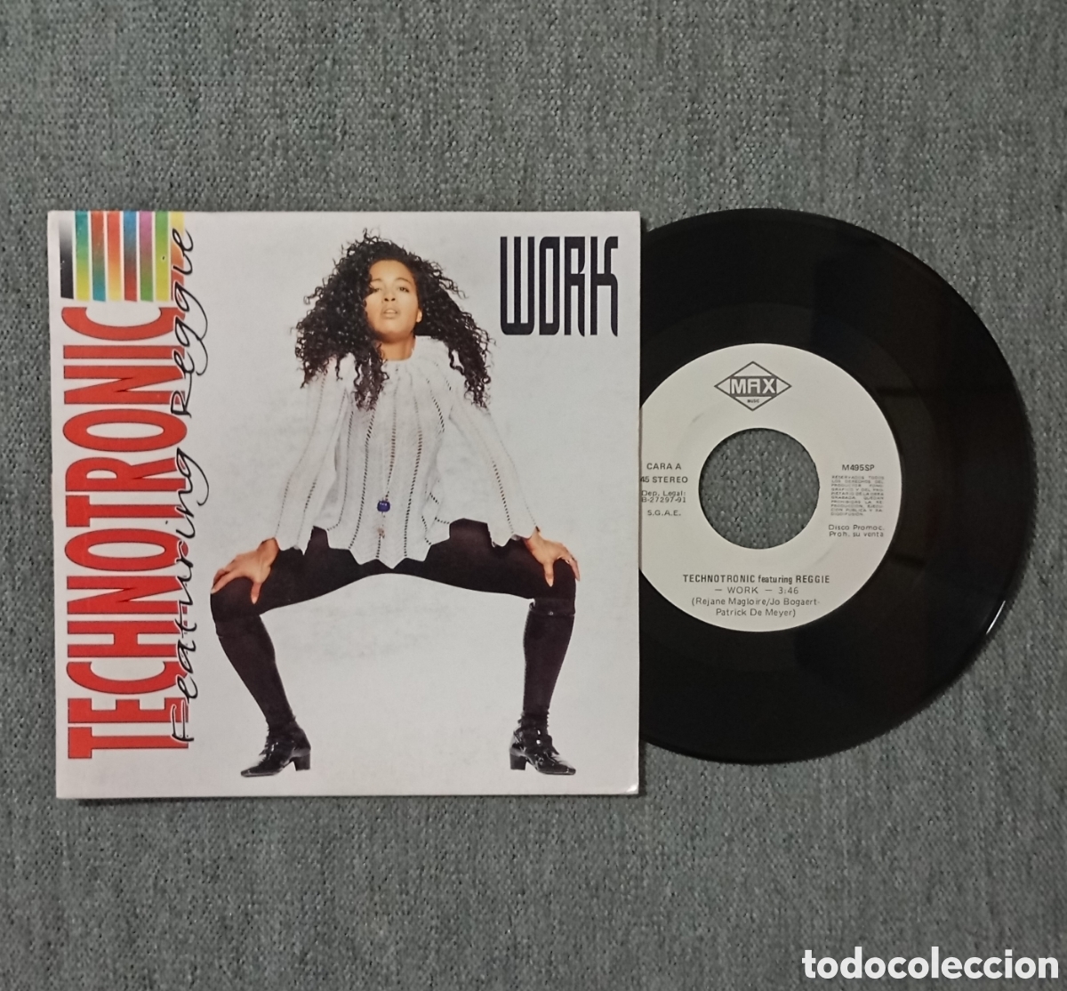 Discos de vinilo: Technotronic. Work/ Work It. Single 7&rdquo; a&ntilde;o 1991. - Foto 1