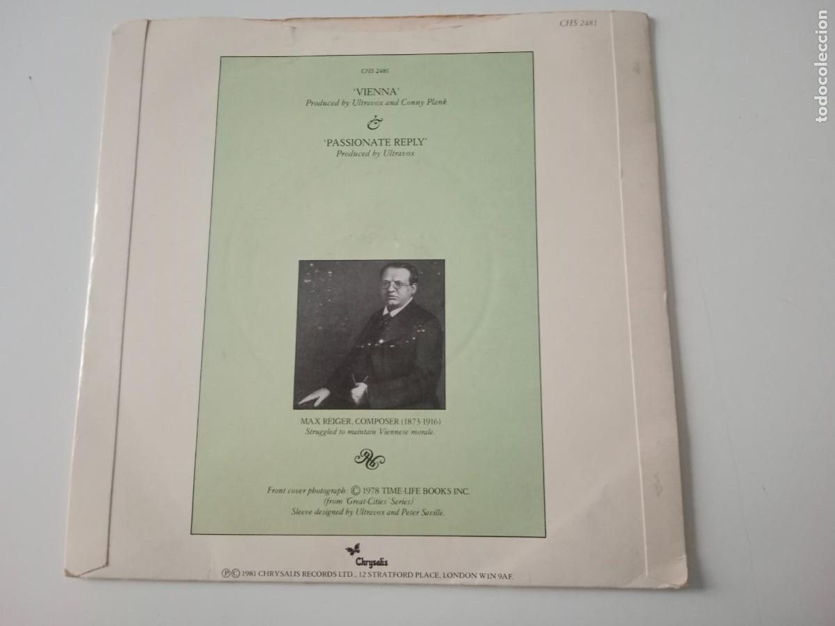 Discos de vinilo: SINGLE ULTRAVOX - VIENNA - Foto 2