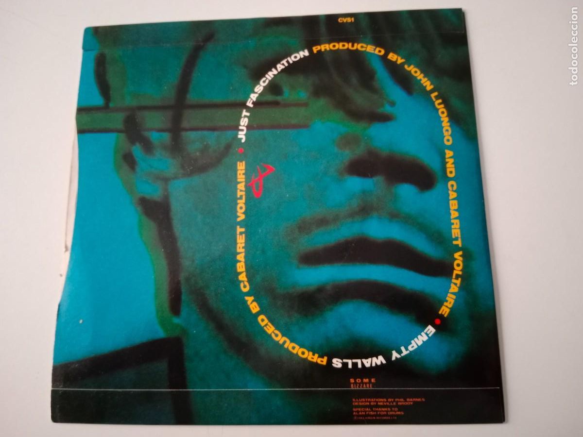 Discos de vinilo: SINGLE CABARET VOLTAIRE - JUST FASCINATION - Foto 2
