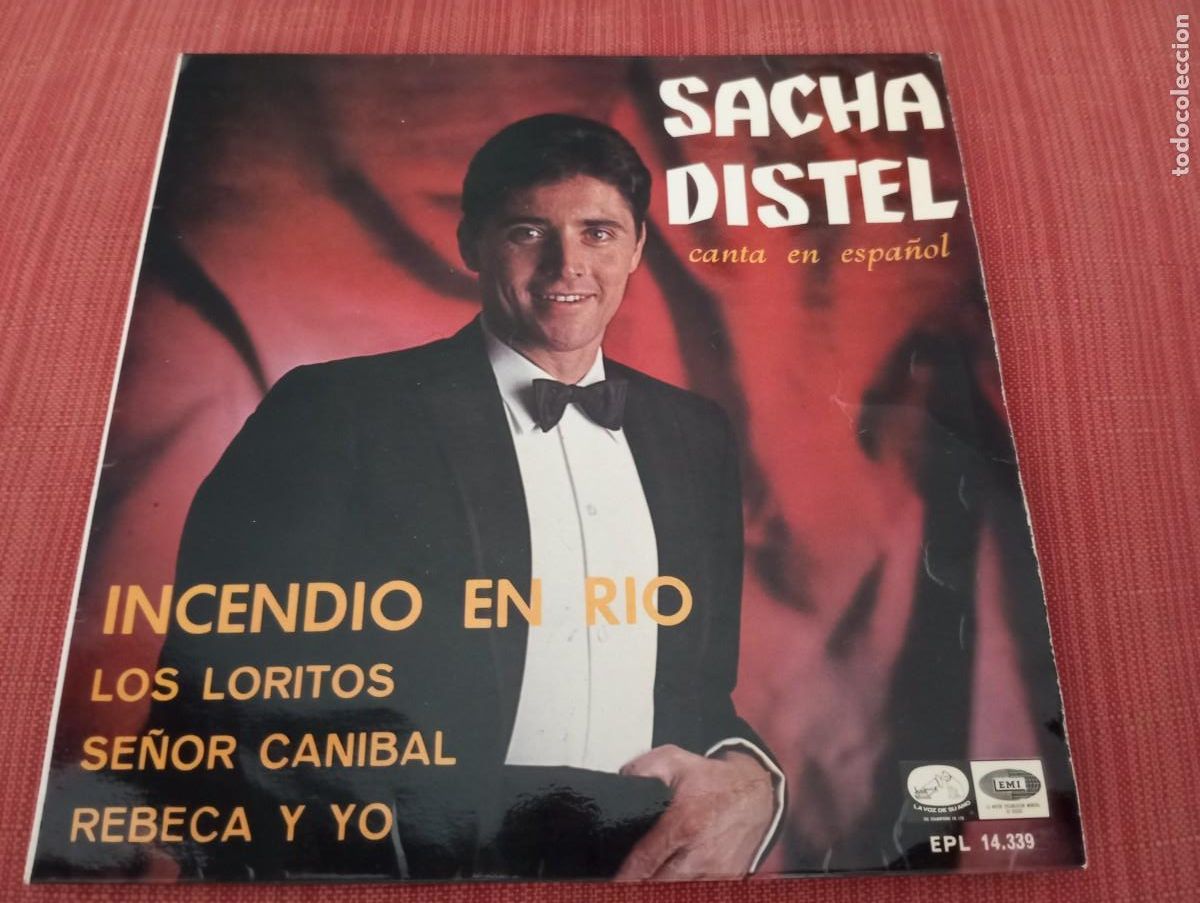 Discos de vinilo: SACHA DISTEL, LOS LORITOS, REBECA Y YO, SINGLE DE VINILO - Foto 1