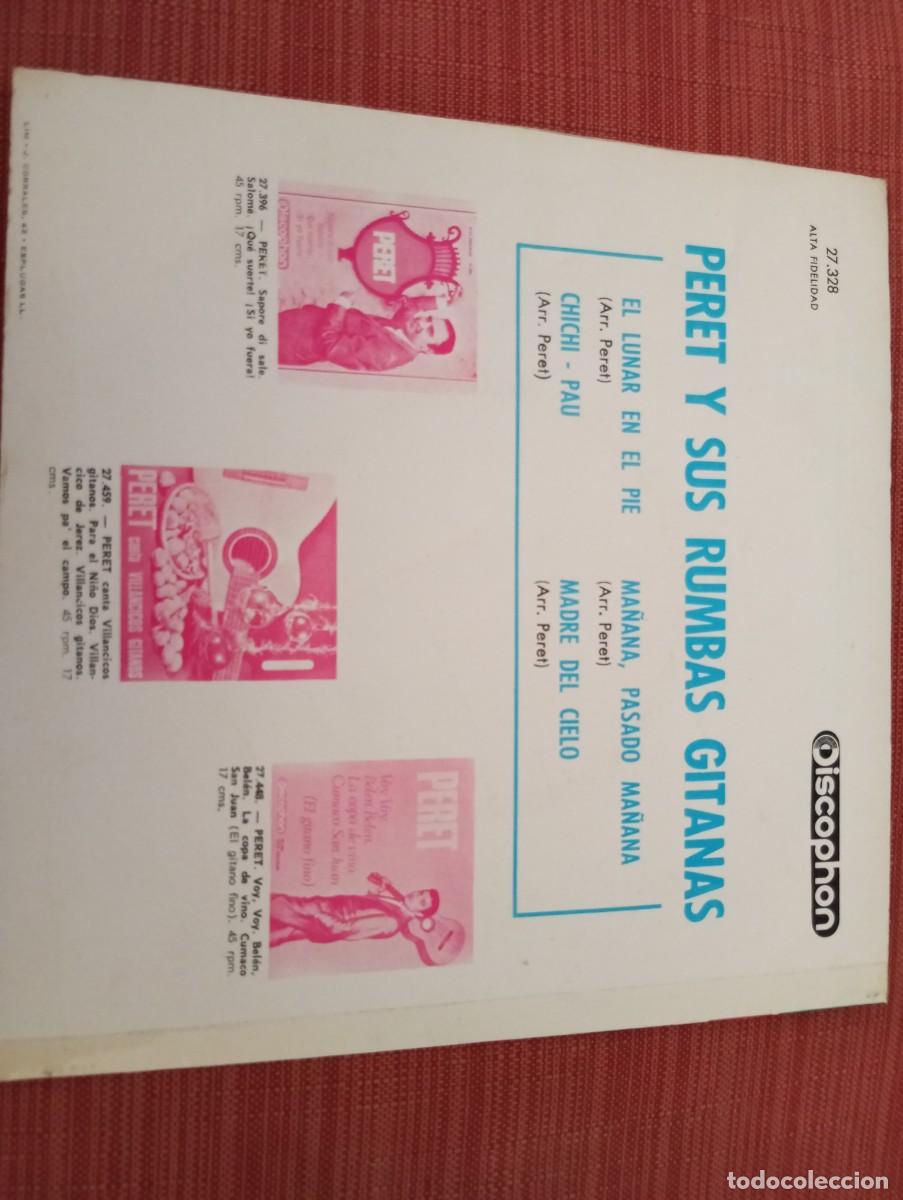 Discos de vinilo: PERET, EL LUNAR EN EL PIE, CHICHI PAU, SINGLE DE VINILO - Foto 2