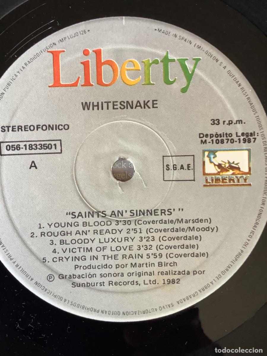 Discos de vinilo: WHITESNAKE-SAINTS & SINNERS - Foto 5
