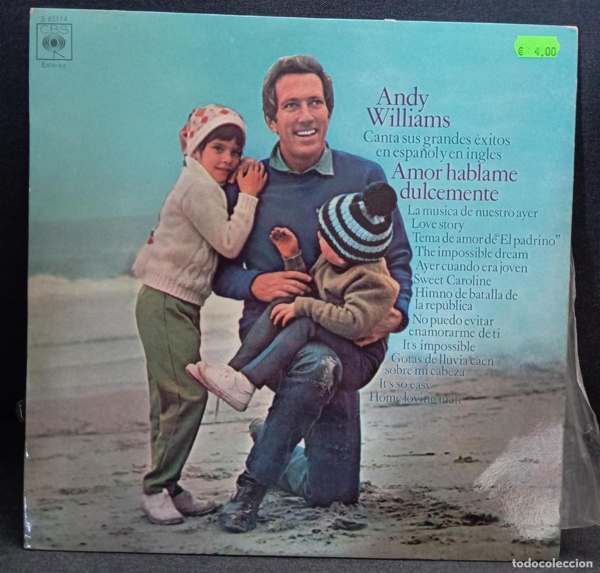 Discos de vinilo: VINILO ANDY WILLIAMS CANTA SUS GRANDES EXITOS - Foto 1