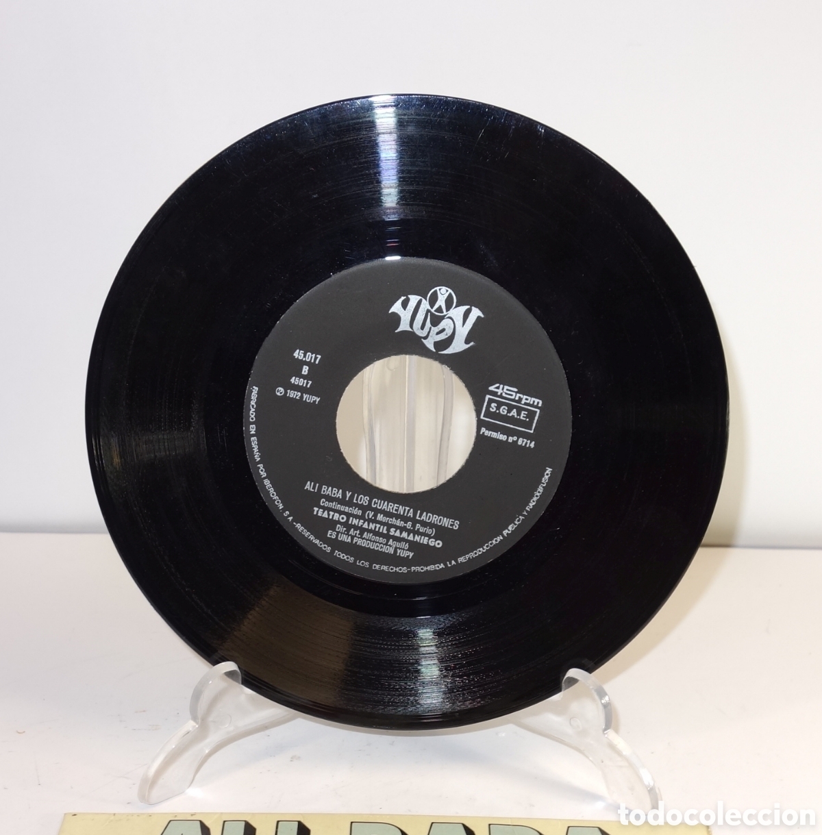 Discos de vinilo: Disco-cuento 45 rpm Ali Baba y los 40 ladrones - Foto 2