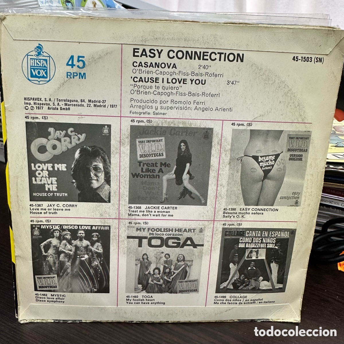 Discos de vinilo: Easy Connection - Casanova (7&rdquo;, Single) - Foto 2