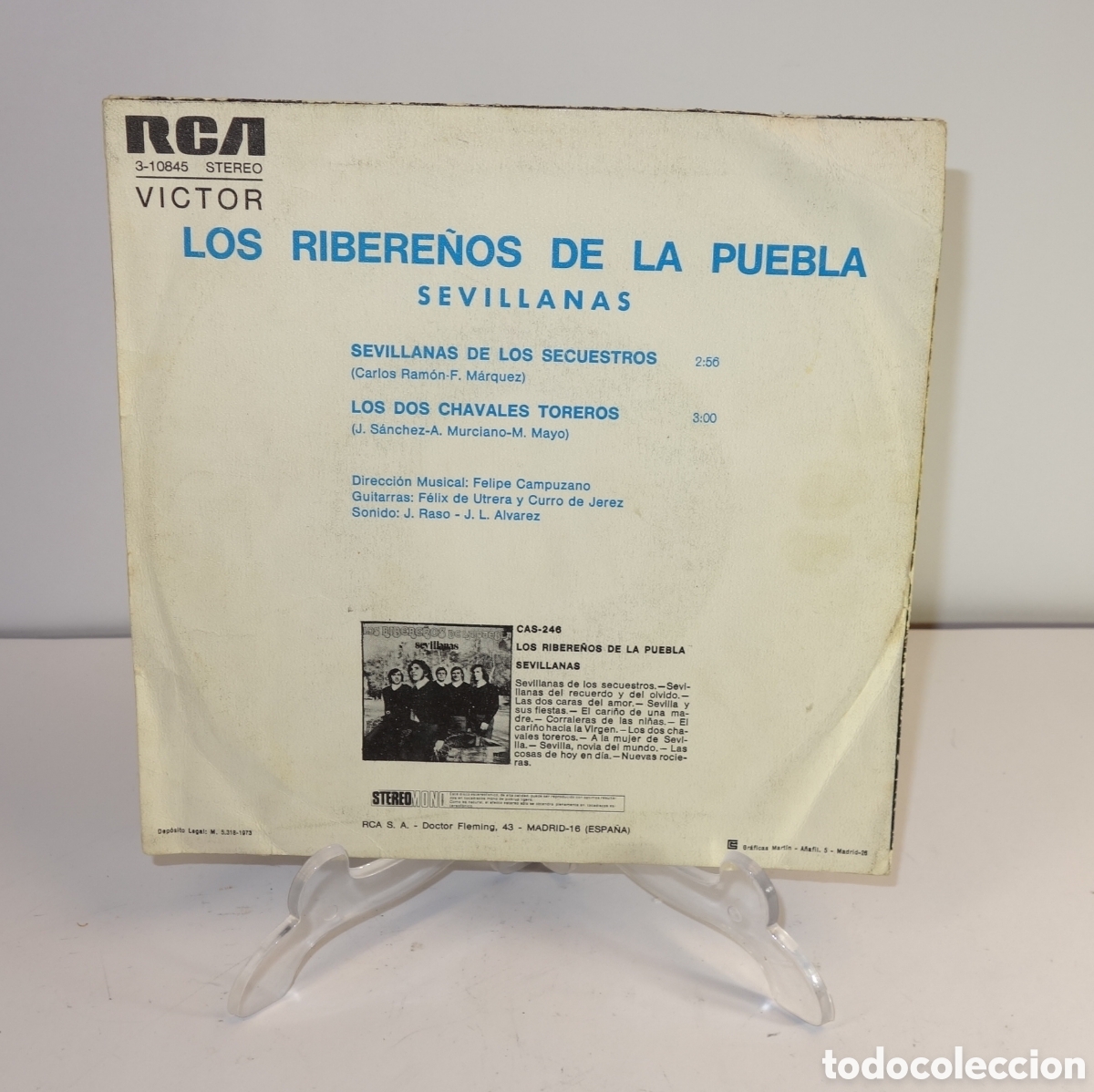 Discos de vinilo: Disco Los Ribere&ntilde;os de la Puebla - Foto 4