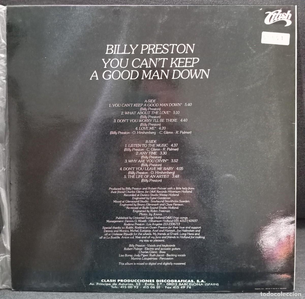 Discos de vinilo: vinilo BILLY PRESTON - YOU CAN&acute;T KEEP A GOOD MAN DOWN - Foto 2