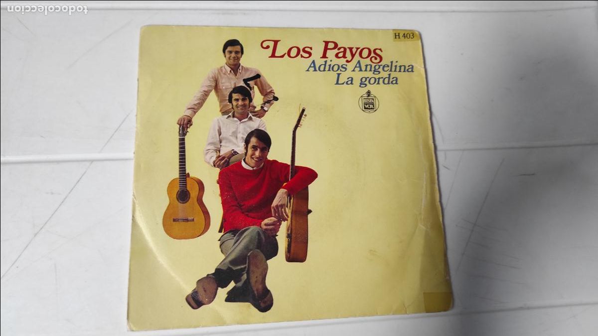 Discos de vinilo: SINGLE LOS PAYOS - ADIOS ANGELINA - Foto 1
