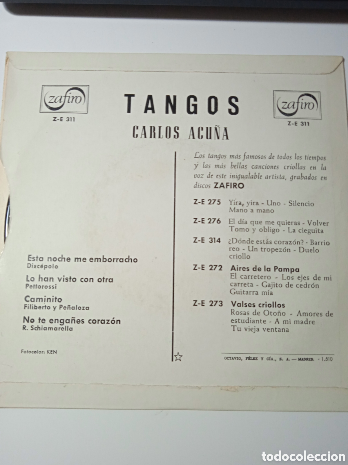 Discos de vinilo: Carlos Acu&ntilde;a, tangos - Foto 2
