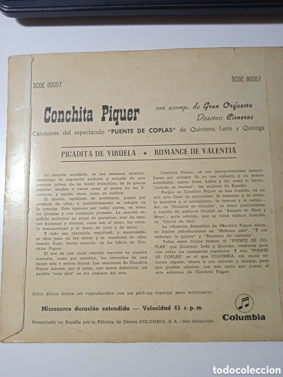 Discos de vinilo: Conchita Piquer, single - Foto 2