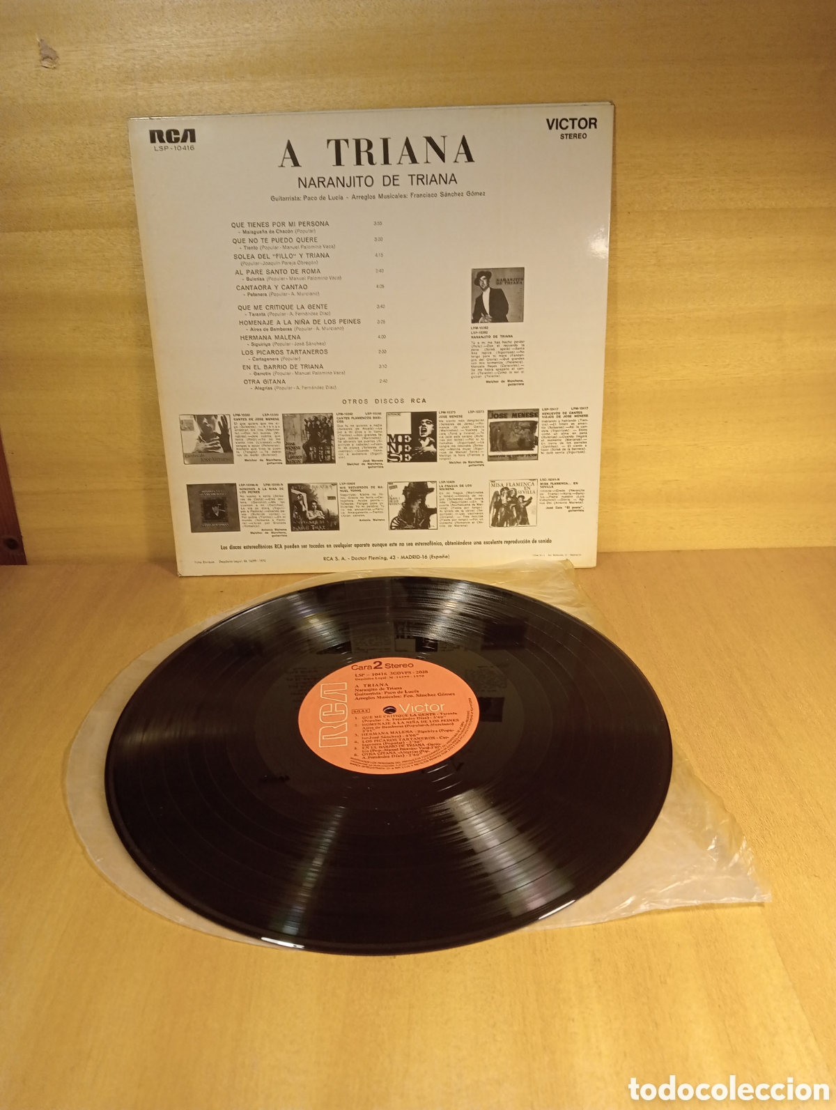 Discos de vinilo: Naranjito de Triana. A Triana. - Foto 2