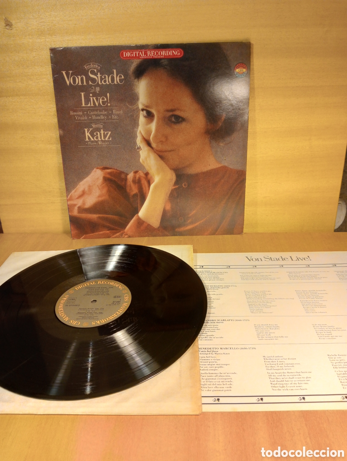 Discos de vinilo: Frederica Von Stade. Martin Katz. - Foto 1