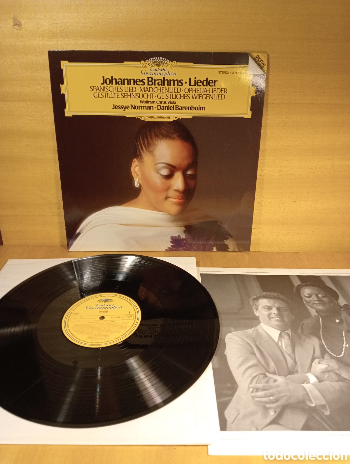 Discos de vinilo: Jessye Norman. Daniel Barenboim. Brahms. Lieder. - Foto 1