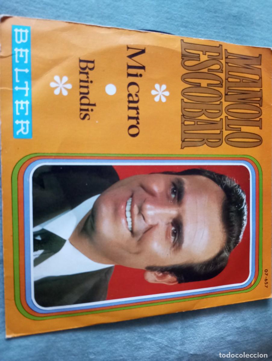 Discos de vinilo: MANOLO ESCOBAR, MI CARRO, BRINDIS, SINGLE DE VINILO - Foto 2