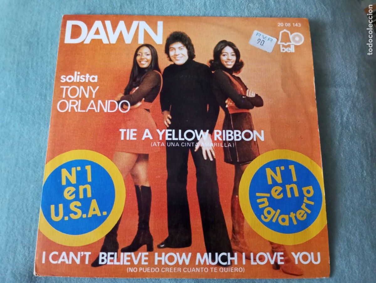Discos de vinilo: TONY ORLANDO, DAWN, SINGLE DE VINILO - Foto 1