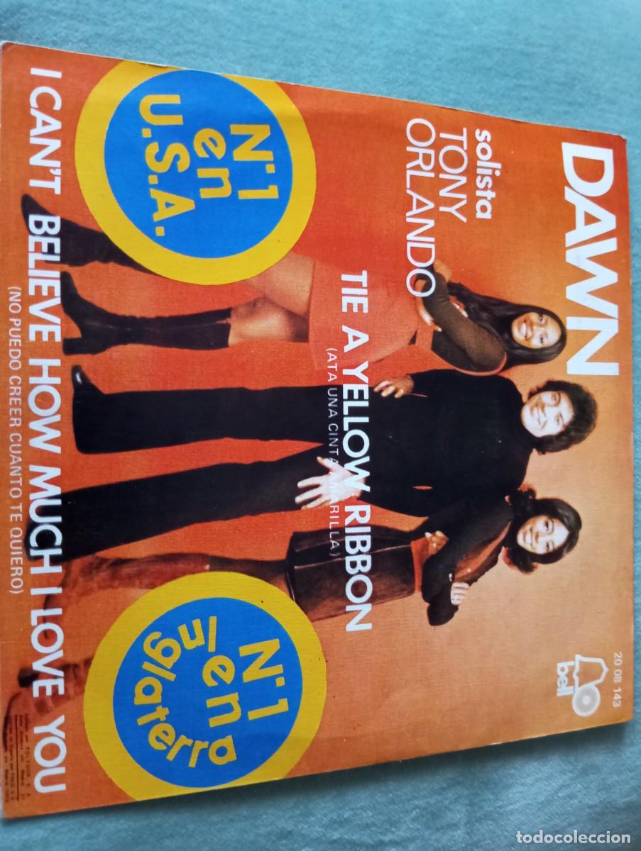 Discos de vinilo: TONY ORLANDO, DAWN, SINGLE DE VINILO - Foto 2