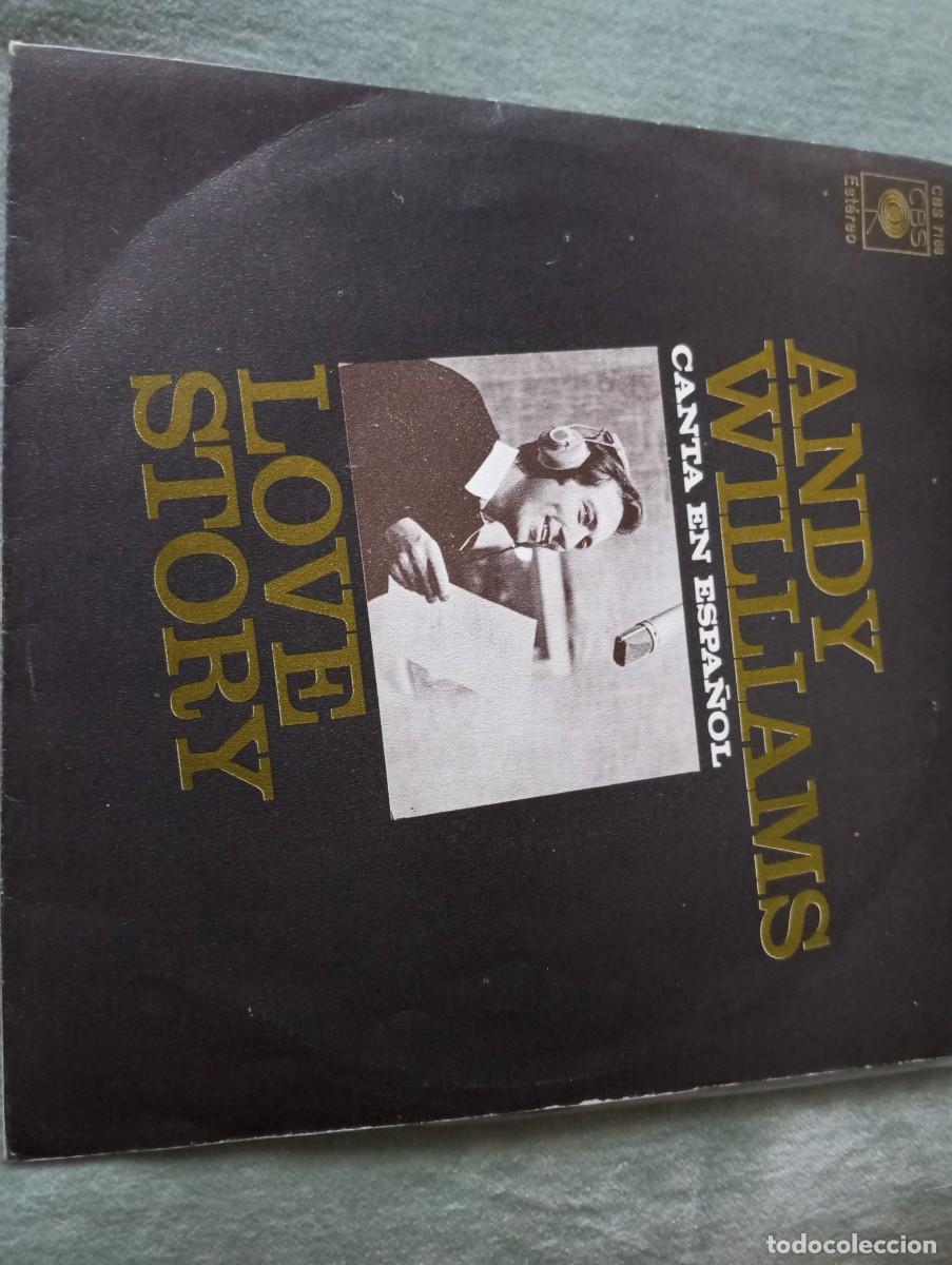Discos de vinilo: ANDY WILLIAMS, LOVE STORY, SINGLE DE VINILO - Foto 2