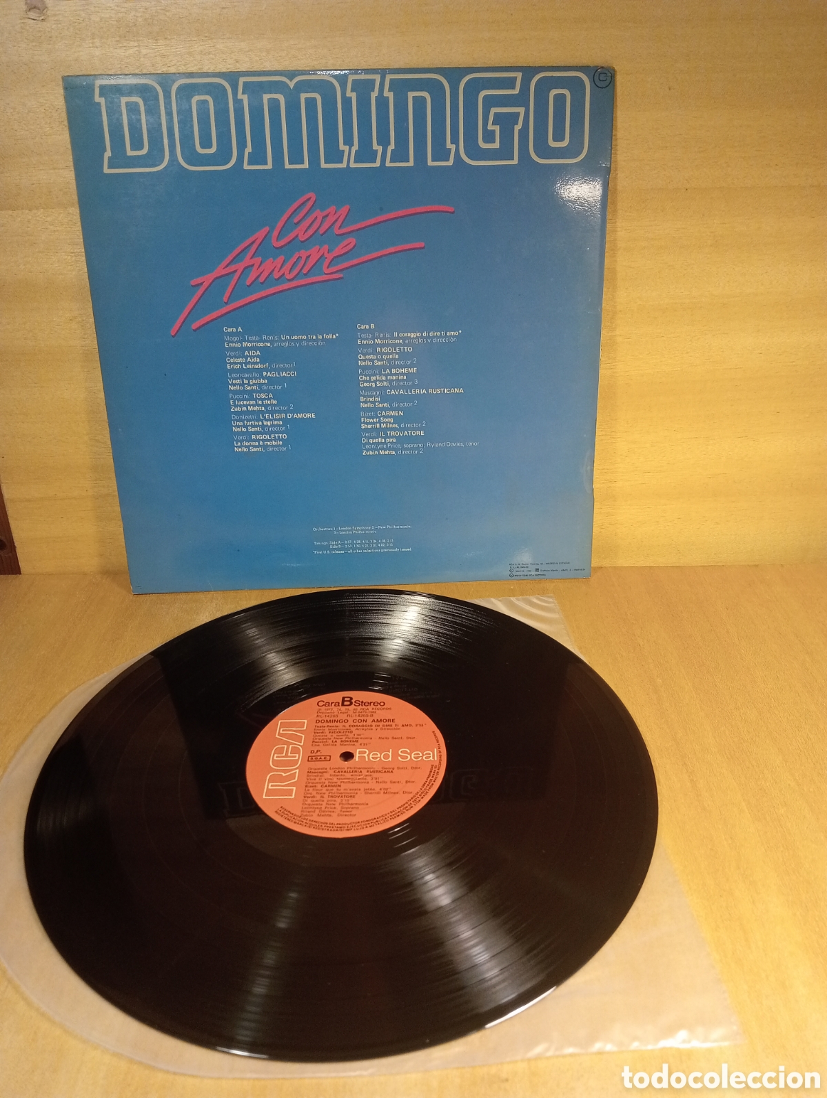 Discos de vinilo: Pl&aacute;cido Domingo. Con Amore. - Foto 2