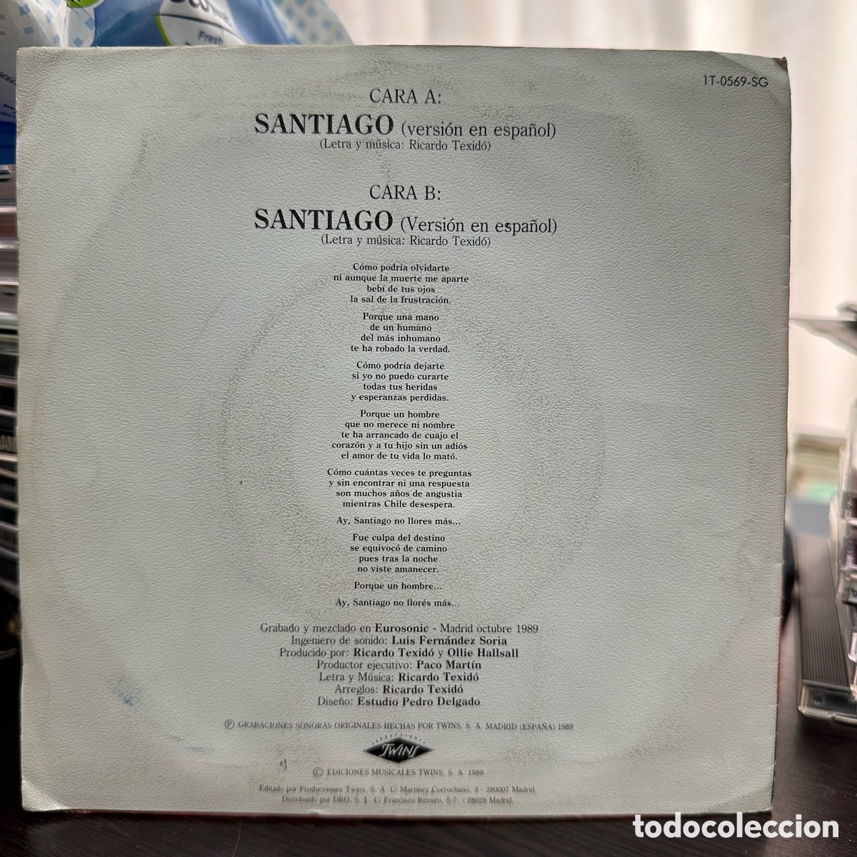 Discos de vinilo: Texid&oacute; - Santiago (7&rdquo;, Single) - Foto 2