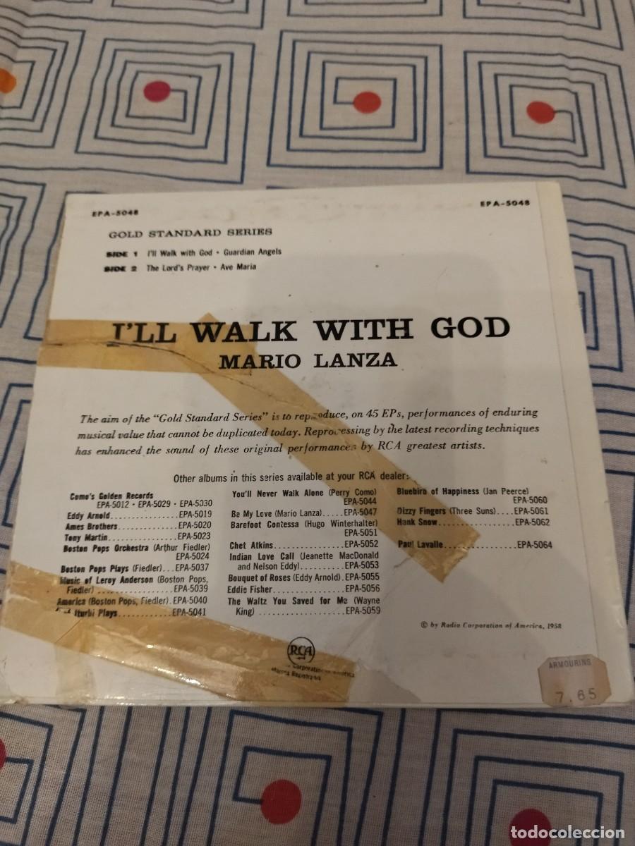 Discos de vinilo: Mario Lanza &ndash; Ill Walk With God - Foto 2