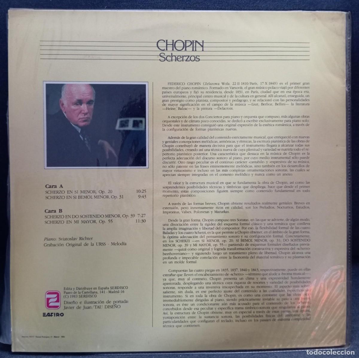 Discos de vinilo: VINILO CHOPIN - SCHERZOS - Foto 2