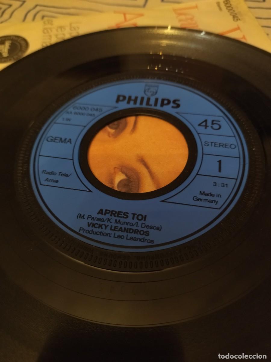Discos de vinilo: VICKY LEANDROS SINGLE APRES TOI - Foto 3