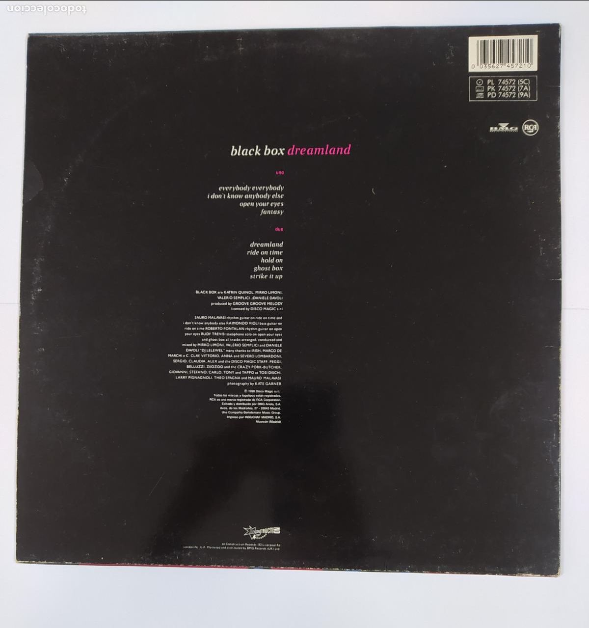 Discos de vinilo: Black Box - Dreamland. LP. TDKLP10 - Foto 2