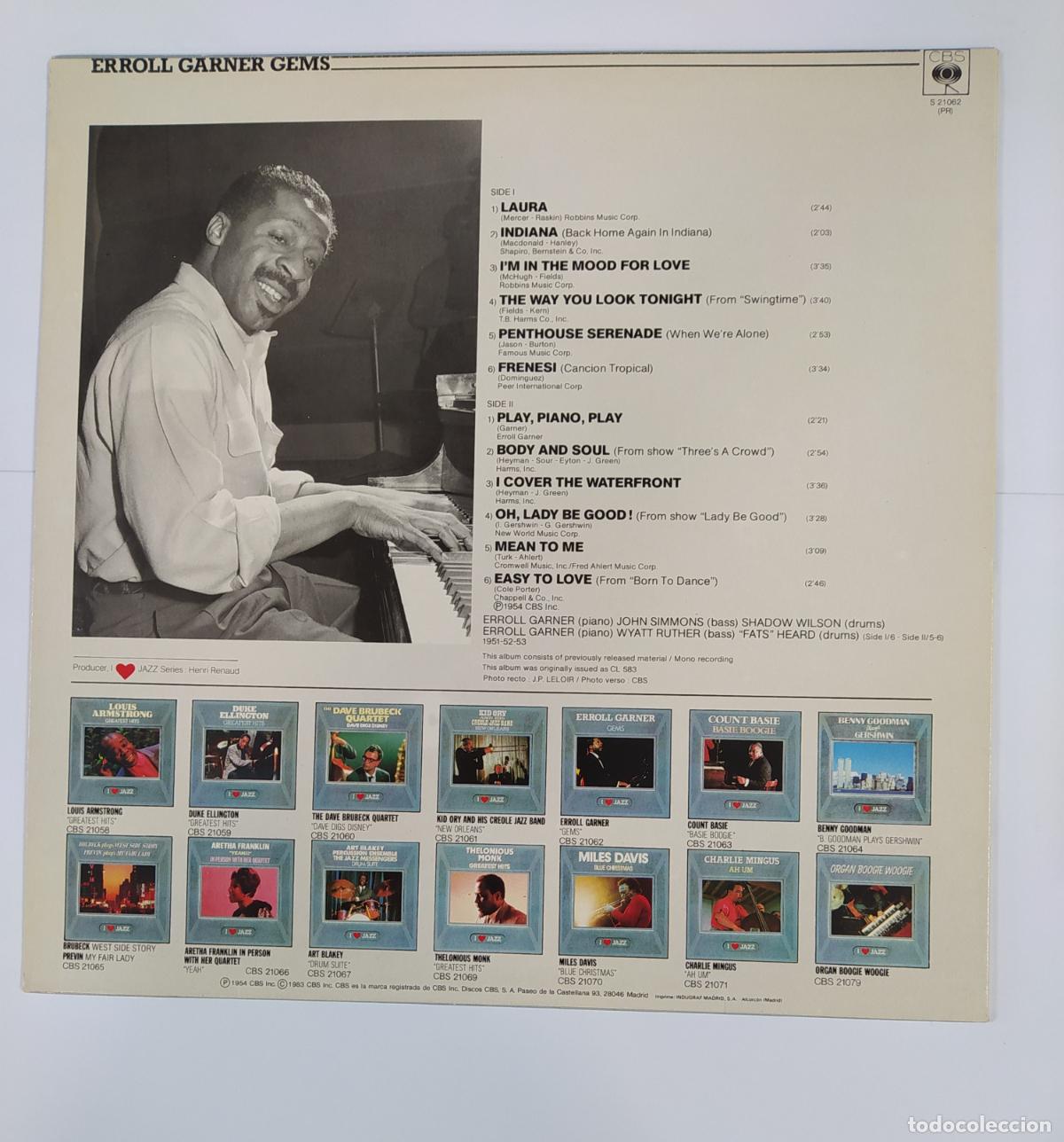 Discos de vinilo: ERROLL GARNER - GEMS - LP. TDKLP9 - Foto 2